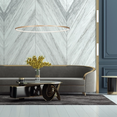 Lampa wisząca Saturno Gold 57W LED ML8863 Milagro