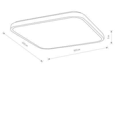Plafon AGNES SQUARE LED PRO 64W, 4000K 10988 Nowodvorski