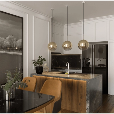 lafabryka.pl Lampa wisząca mała złota PALLA LP-2844/1P S GD LIGHT PRESTIGE