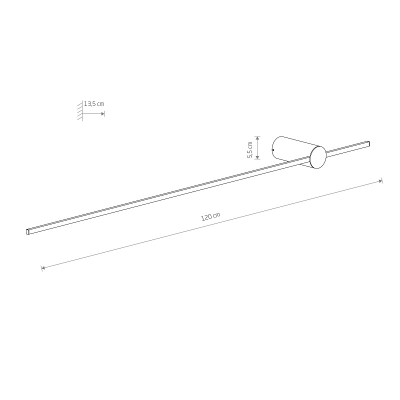 Kinkiet SABER LED L 3000K 11588 Nowodvorski