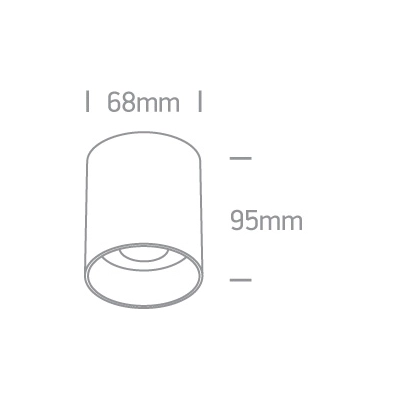 CZARNA TUBA GU10 10W DARK LIGHT 12105N/B/B ONE LIGHT