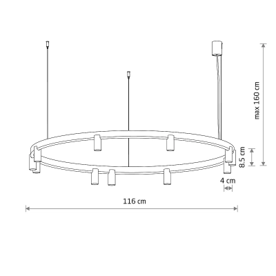 Lampa wisząca FOURTY ROUND LED XI 12286 Nowodvorski