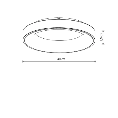 Plafon NIKKI ROUND LED BEIGE 48W 3000K 12365 Nowodvorski