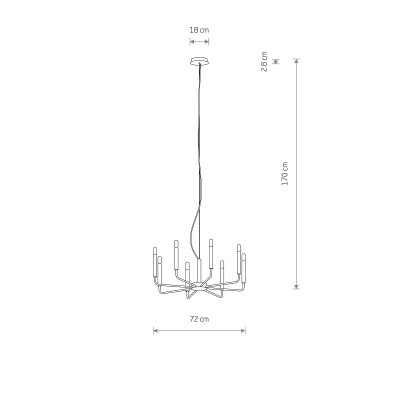 Lampa wisząca ORTO VIII 12525 Nowodvorski