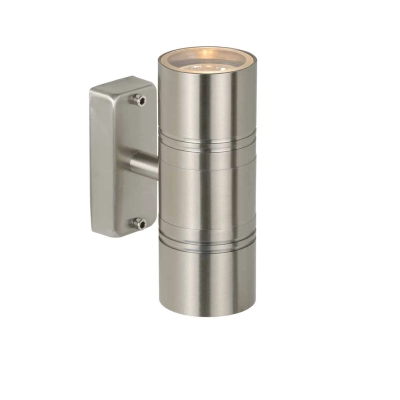 lafabryka.pl Kinkiet ARNE-LED Ø 6,3 cm LED GU10 2x5W 2700K IP44 Satin Chrome 14867/11/12 Lucide