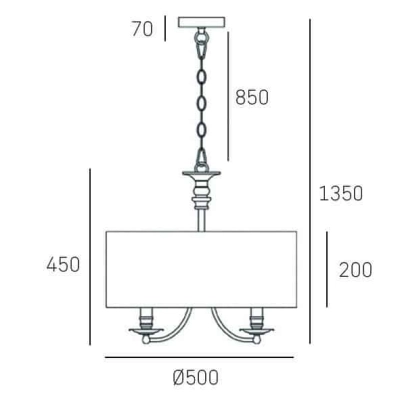 lafabryka.pl Lampa wisząca Abu Dhabi - P05896AU CosmoLight