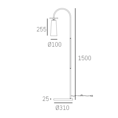 lafabryka.pl Lampa stojąca BOW F01152BR CosmoLight
