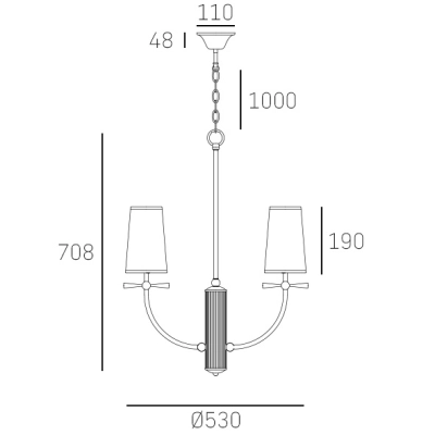lafabryka.pl Lampa wisząca BOW P04190BR CosmoLight