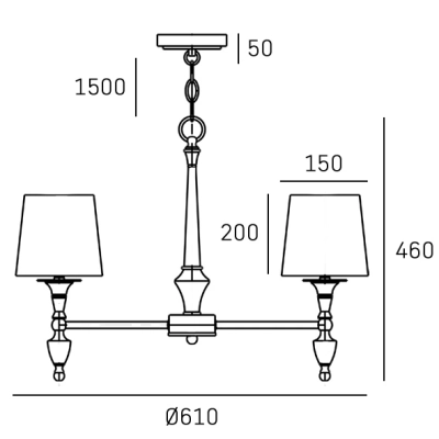 Lampa wisząca AUSTIN P04142AU-WH CosmoLight