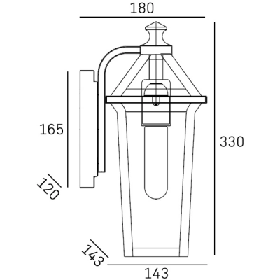 Kinkiet ZURICH W01609BK CosmoLight