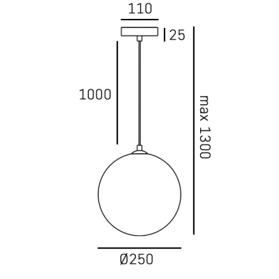 Lampa wisząca HALE P01500BK CosmoLight