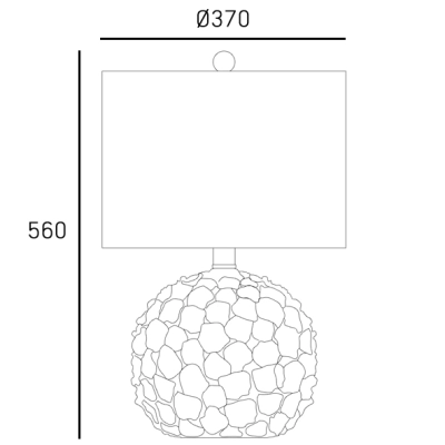 Lampa stołowa KOTOR T01030BR-WH CosmoLight