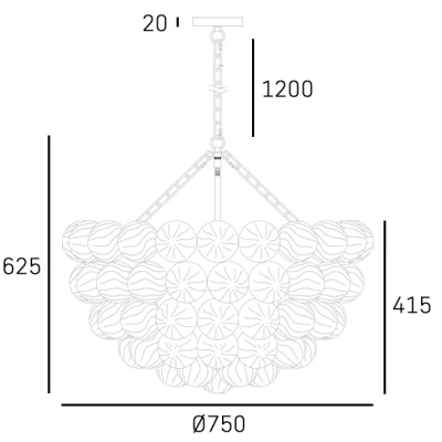 Lampa wisząca COMO P13569AM CosmoLight