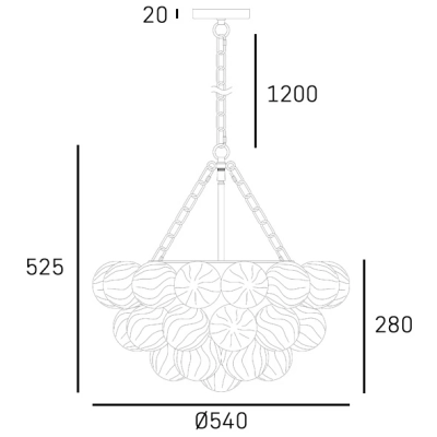 Lampa wisząca COMO P07552AM CosmoLight