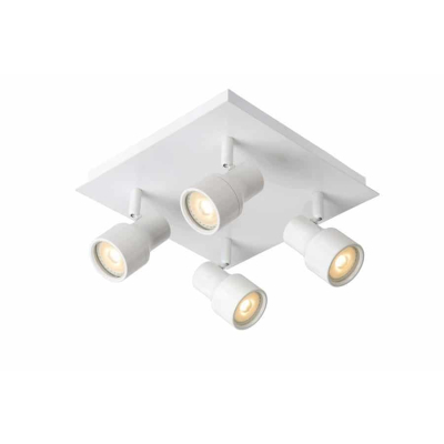 SIRENE-LED - Spot łazienkowy - Ø 10 cm - LED Dim. - GU10 - 4x5W 3000K - IP44 - White 17948/20/31 Lucide