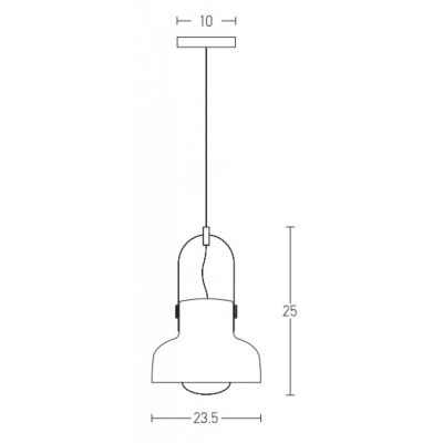 18190 PENDANT WHITE MATT 1xE27 40W Zambelis Lights