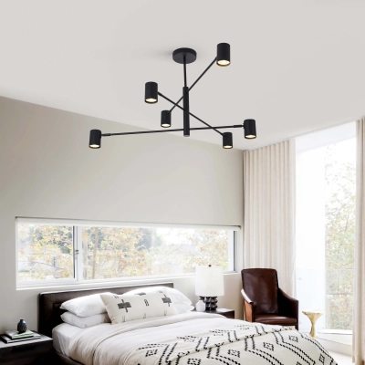 Lampa sufitowa czarna SNOW 6 LP-731/6P BK LIGHT PRESTIGE