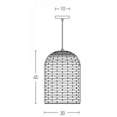 20152 BAMBOO PENDANT LIGHT E27 NATURAL SHADE- NATURAL ELEMENTS LIGHTS Zambelis Lights
