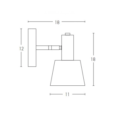 20219 WALL LAMP E14 MAX 5W IRON GREY- GREEN - GOLD Zambelis Lights