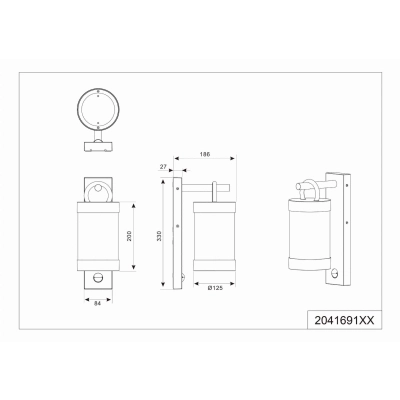 lafabryka.pl Kinkiet SAMBESI – 204169142 excl. 1x E27 · max. 28W IP44 TRIO