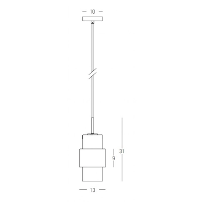 22002 PENDANT LIGHT E27 MAX 40W BLACK MATT CHROME CLASS Zambelis Lights