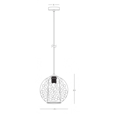 22034 PENDANT E27 MAX 40W GLASS BLUE Zambelis Lights
