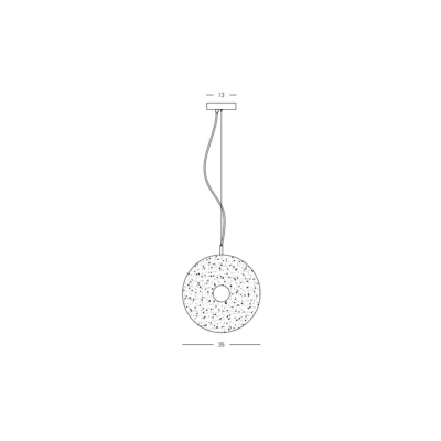 23074 PENDANT LED LIGHT 11W 3000K METAL-GLASS, BLACK-SMOKED GREY Zambelis Lights
