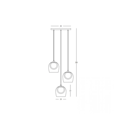 23081 PENDANT LED LIGHT 18W 3000K METAL-GLASS Zambelis Lights