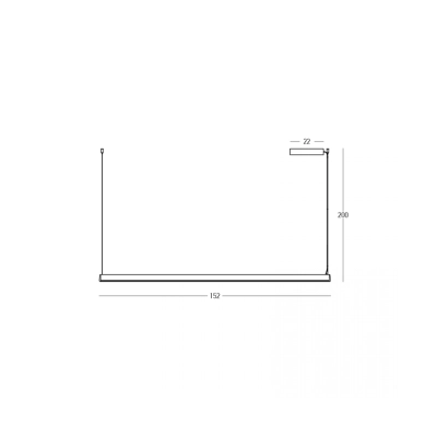 2555 PENDANT LED LINE LIGHT 32W 3000K TRIAC SANDY WHITE Zambelis Lights