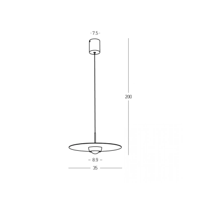 2586 PENDANT LED LIGHT 21W 3000K TRIAC SANDY BRICK RED Zambelis Lights
