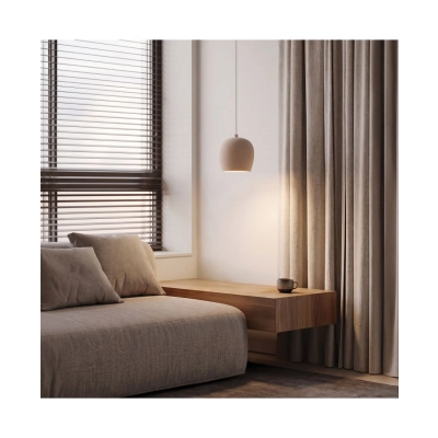 2662 PENDANT LIGHT 1XE27 40W MAX PINK BEIGE GYPSUM - METAL Zambelis Lights