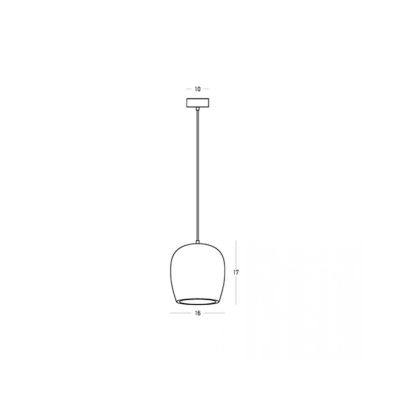 2662 PENDANT LIGHT 1XE27 40W MAX PINK BEIGE GYPSUM - METAL Zambelis Lights