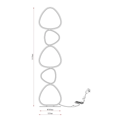 Lampa podłogowa HURON 2023519F-BE ZUMA LINE