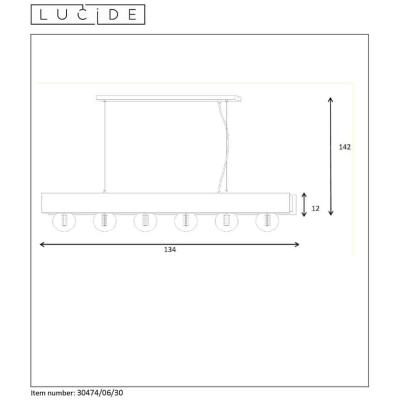 SURTUS - Lampa wisząca - E27 - Black 30474/06/30 Lucide