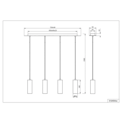 Lampa wisząca MARLEY – 312400401 TRIO