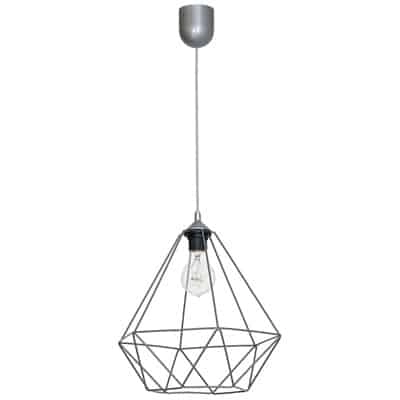 lafabryka.pl  Lampa wisząca BASKET GRAY 1xE27 MLP7216 Milagro