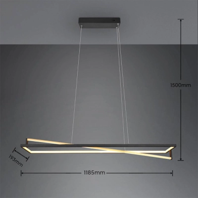 lafabryka.pl Lampa wisząca LED czarna EDGE 326810132 TRIO