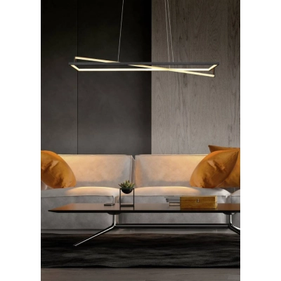 lafabryka.pl Lampa wisząca LED czarna EDGE 326810132 TRIO