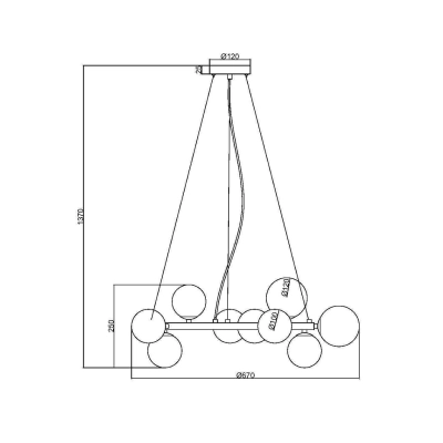 Lampa wisząca Dallas MOD545PL-11CH Maytoni