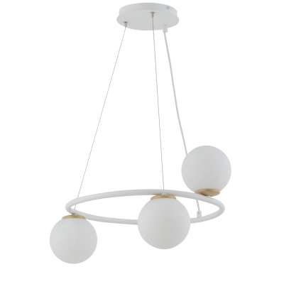 lafabryka.pl Lampa wisząca GAMA KOŁO 3 biały złoty 33384 SIGMA