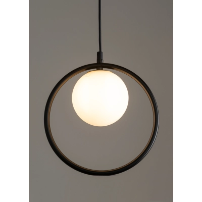 lafabryka.pl Lampa wisząca ring kula czarna Sigma Lighting AQUA 1 33407