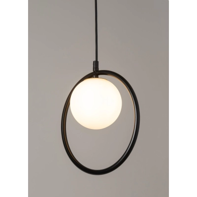 lafabryka.pl Lampa wisząca ring kula czarna Sigma Lighting AQUA 1 33407