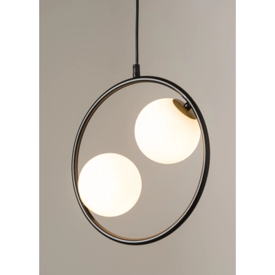 lafabryka.pl Lampa wisząca ring kula czarna Sigma Lighting AQUA 2 33410