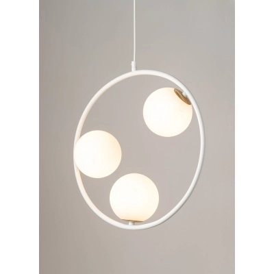 lafabryka.pl Lampa wisząca ring kula biała Sigma Lighting AQUA 3 33414