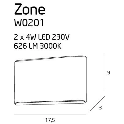 Kinkiet ZONE II W0201 IP44 MAXlight
