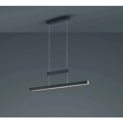 lafabryka.pl Lampa wisząca LED czarna TRAJAN 375310502 TRIO