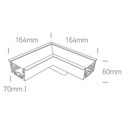 Recessed LED Linear Profiles 38152RC/W/C ONE LIGHT