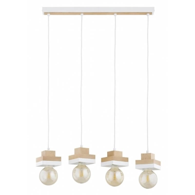 Lampa wisząca MIKO 4xE27 Biała 63413 ALFA