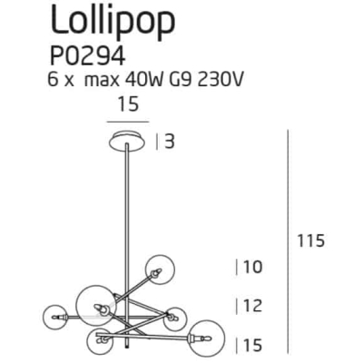 Lollipop Lampa wisząca P0294 MaxLight