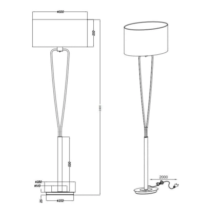 Lampa podłogowa PARIS II – 400200107 TRIO